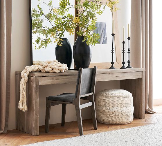 Sofa Console Table, Narrow Long Entryway Table with Storage Shelf