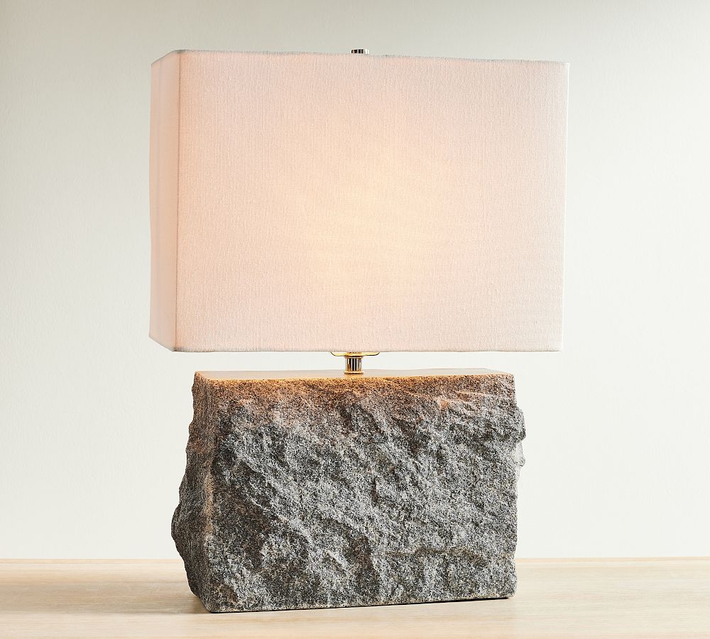Amara Chiseled Marble Table Lamp Pottery Barn