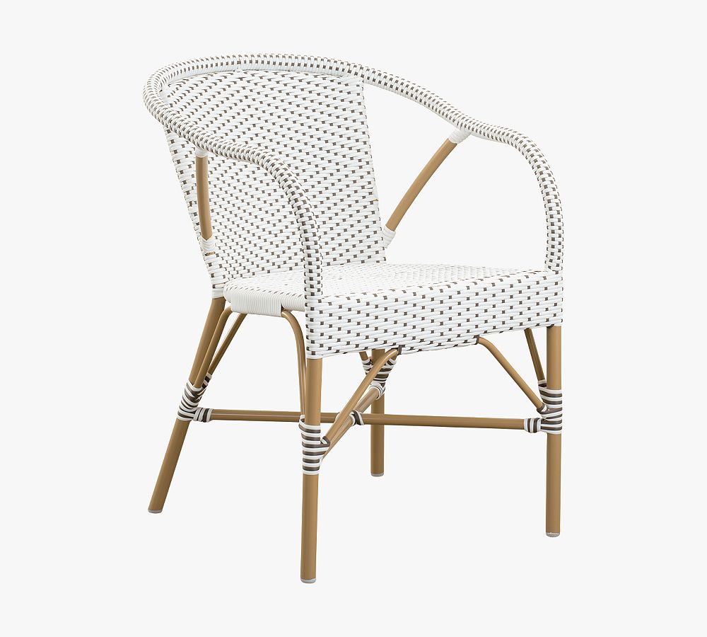 Madeleine Rattan Outdoor Dining Armchair | Pottery Barn