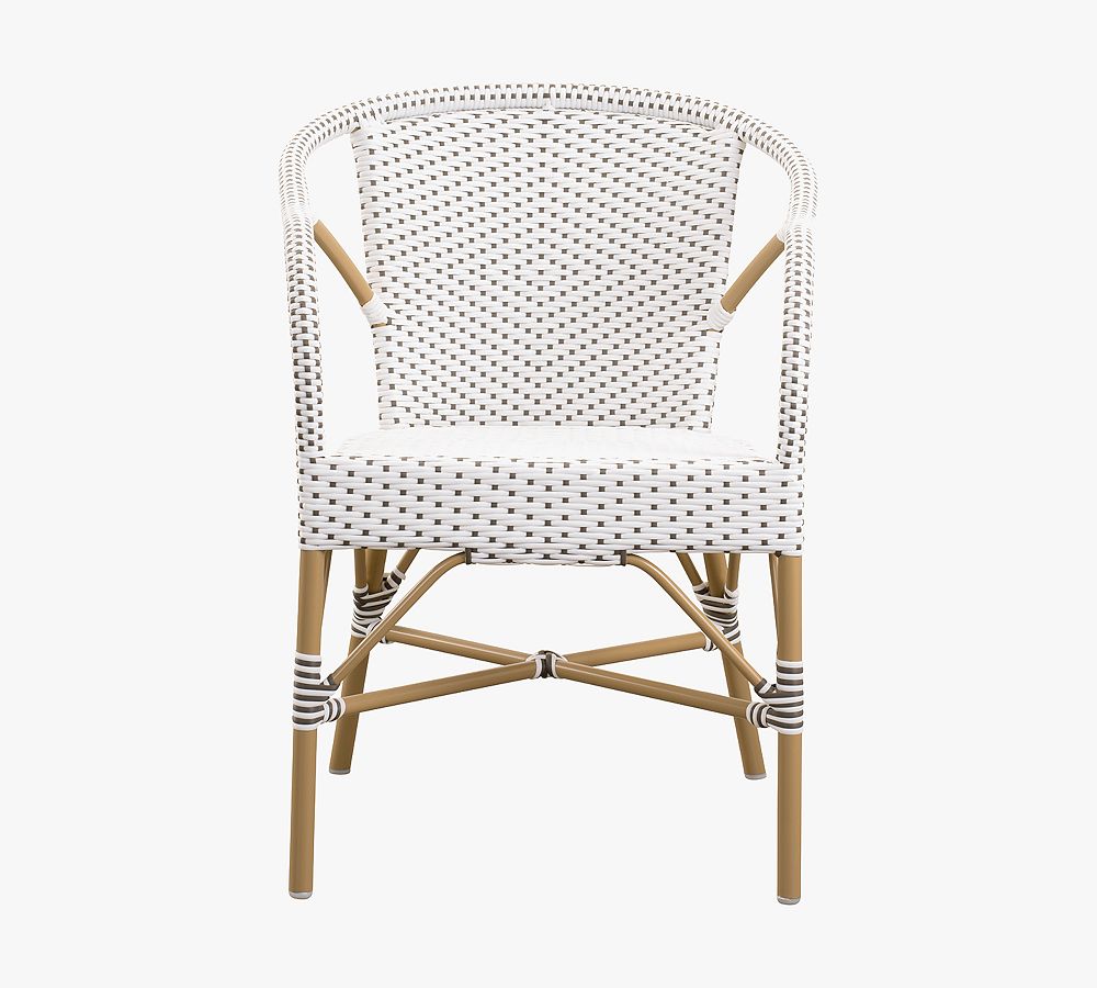 Madeleine Rattan Outdoor Dining Armchair Pottery Barn