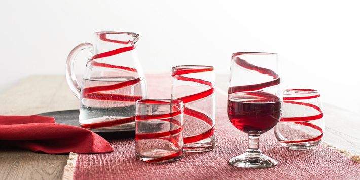 Pottery Barn Bubble Recycled Drinking Glasses