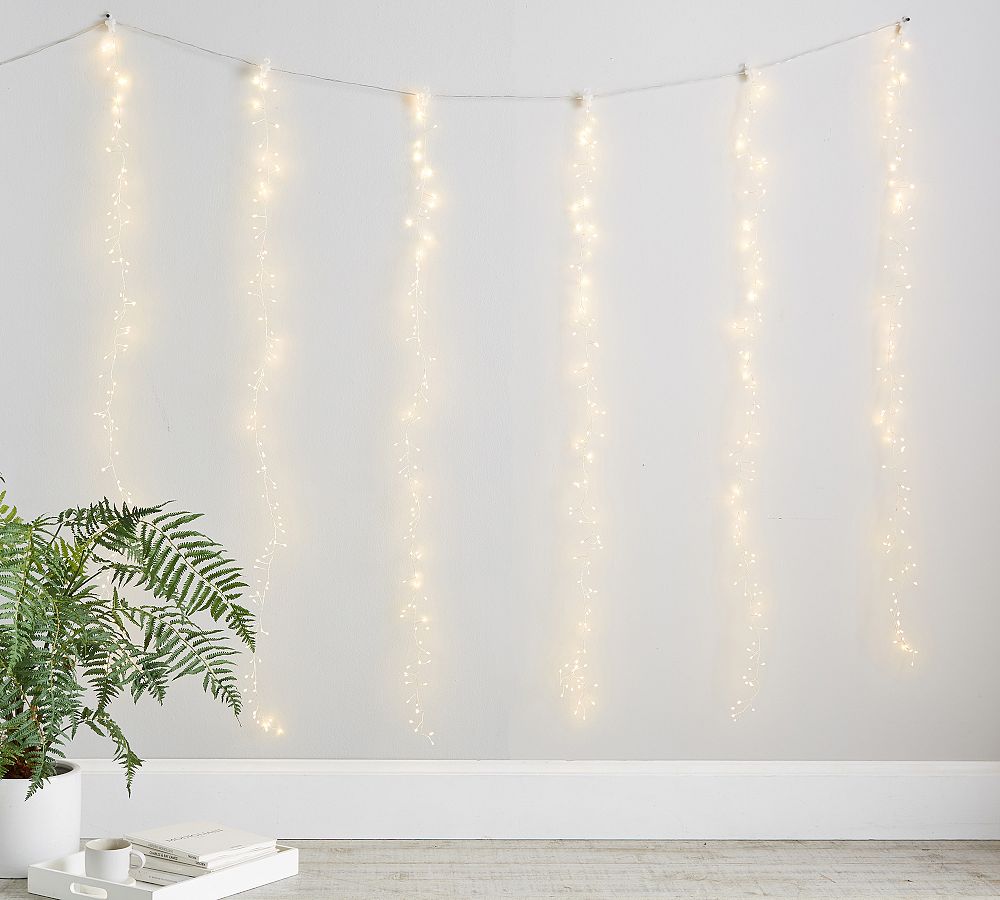 Curtain Rain String Lights Pottery Barn