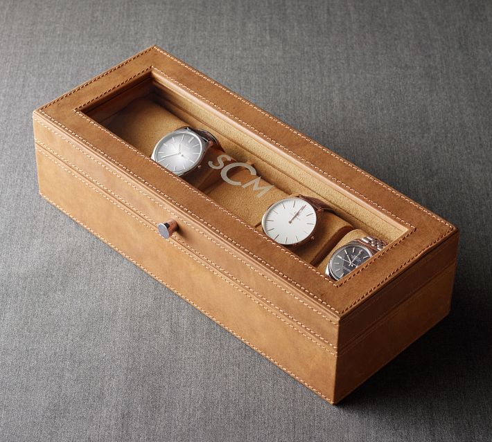 Leather watch box for 1 watch-sonthuy.vn