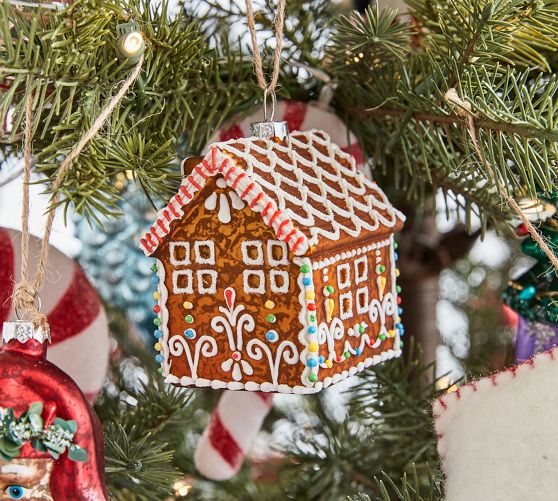 Gingerbread House Ornament Pottery Barn 0864