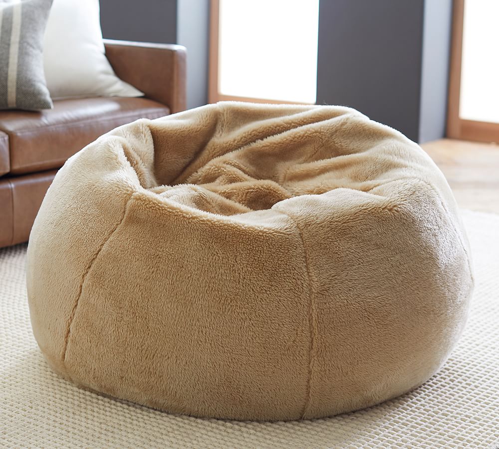 Pottery barn faux discount fur bean bag