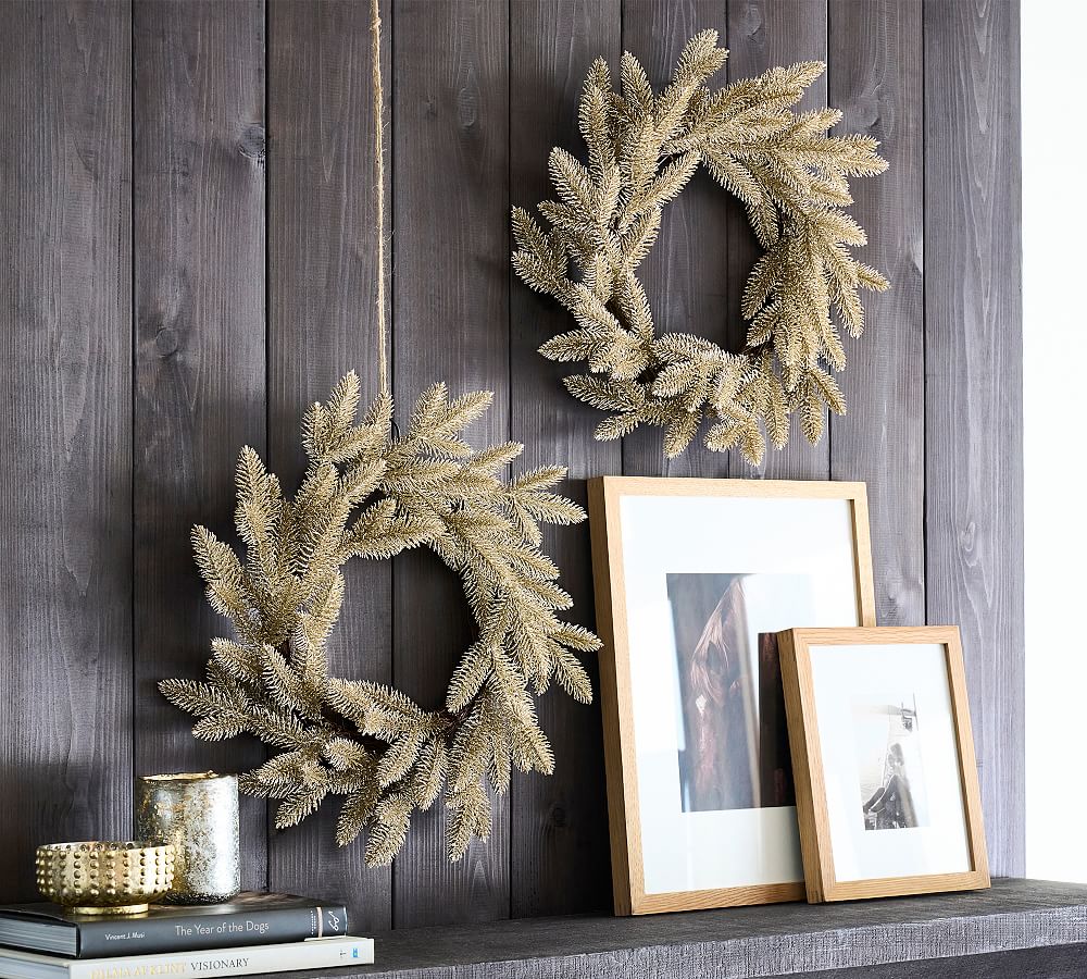 Glitter Tinsel Wreath Pottery Barn