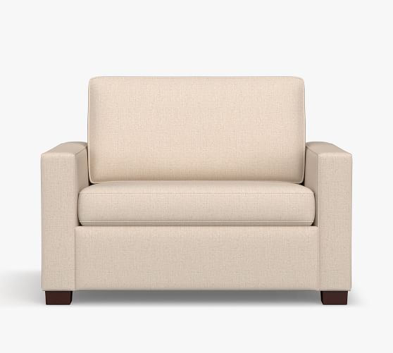 Cameron Square Arm Upholstered Deluxe Twin Sleeper Sofa | Pottery Barn