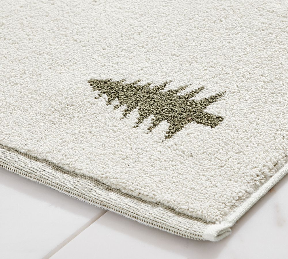 Pine Tree Jacquard Bath Rug Pottery Barn 5379