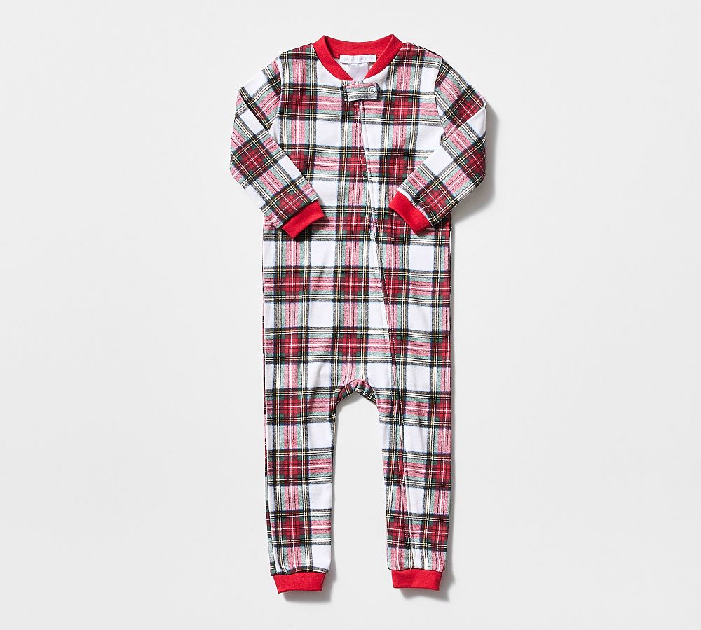 Stewart Plaid Organic Cotton Nursery Pajamas