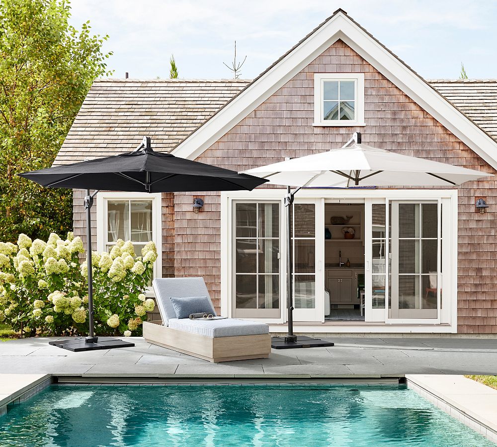 Round Sunbrella® Aluminum Cantilever Umbrella Outdoor Umbrellas