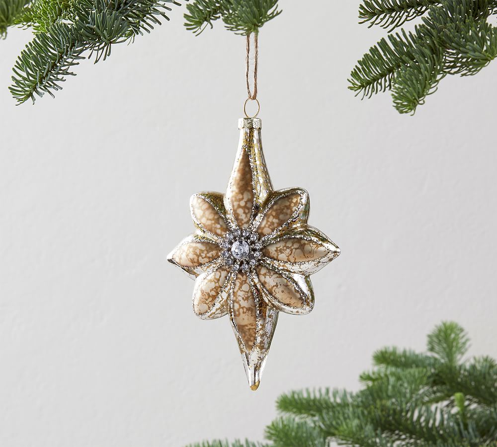 mercury glass star christmas tree topper