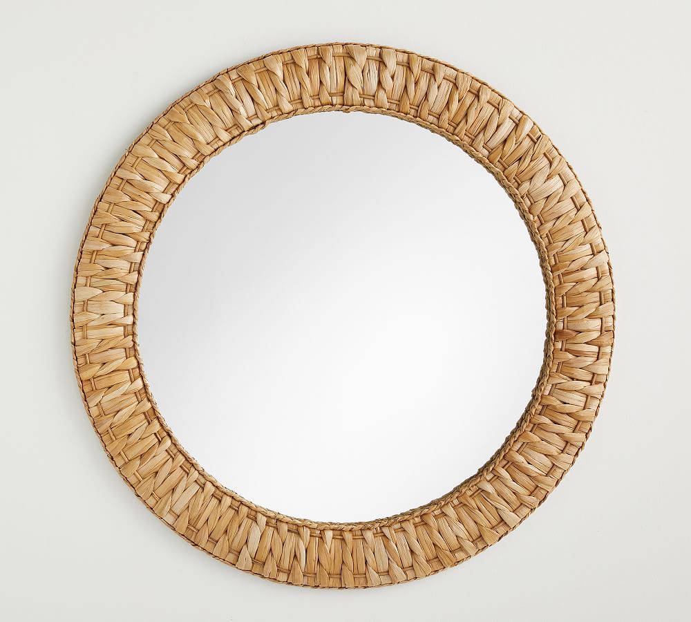 Mallorca Handwoven Seagrass 40" Round Wall Mirror | Pottery Barn