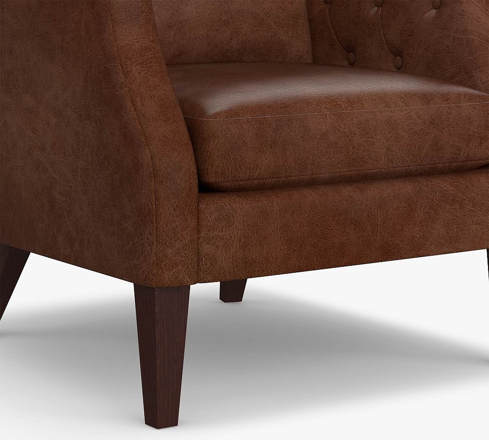 Champlain wingback outlet leather armchair