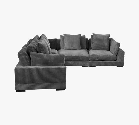 Meritage Modular Square Arm Upholstered LShaped Sectional Pottery Barn