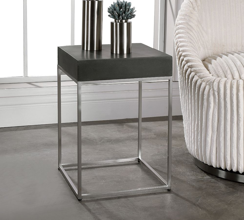 Mila Square Accent Table Pottery Barn