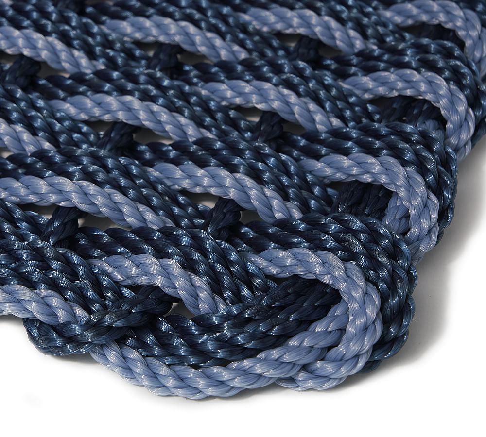 Quick-Drying Woven Knot Waterhog Doormat - Blue