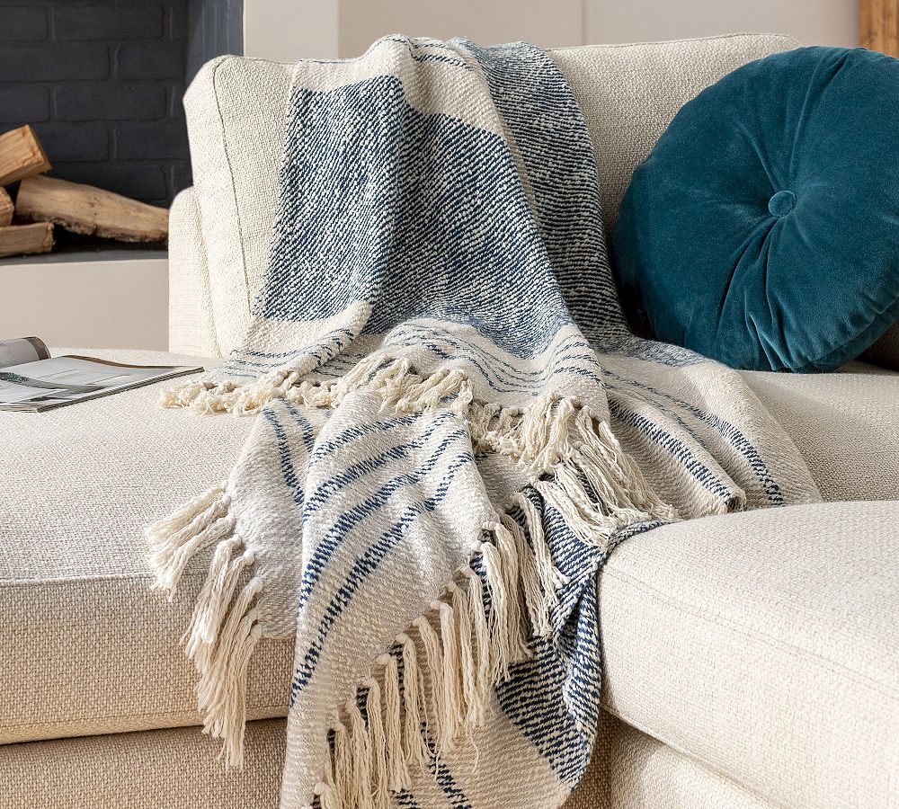 Lallie Handwoven Throw Blanket Pottery Barn