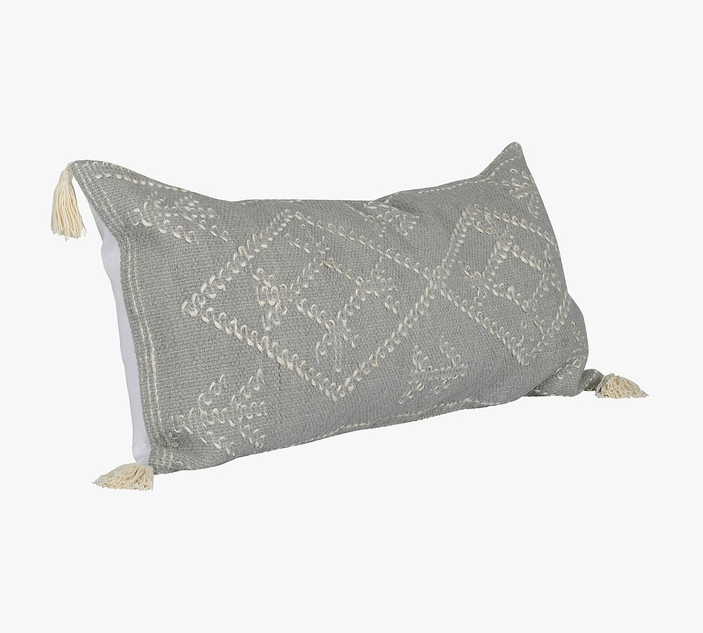 Caterine Handwoven Lumbar Pillow | Pottery Barn