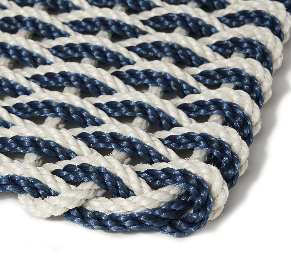 Quick-Drying Woven Knot Waterhog Doormat - Blue