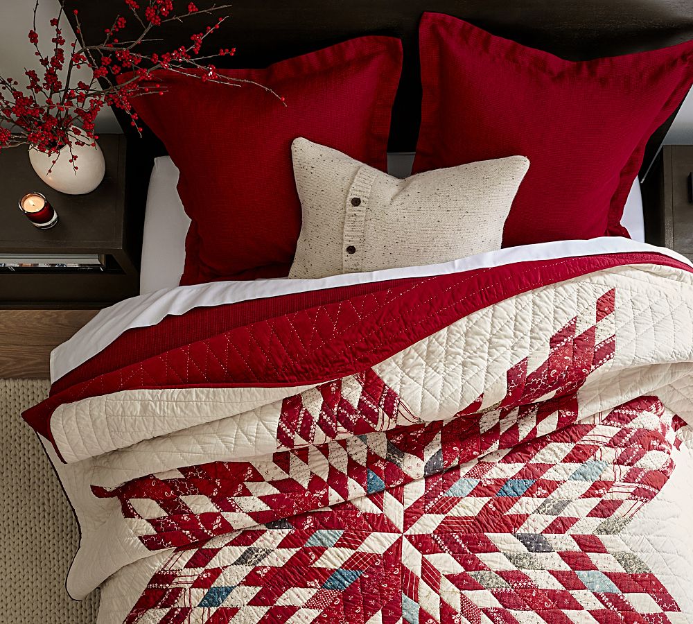 Red Accents: Hearth & Hand with Magnolia Faux Winterberry Stems