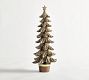 Handcrafted Gold Glitter Decorative Trees | Pottery Barn