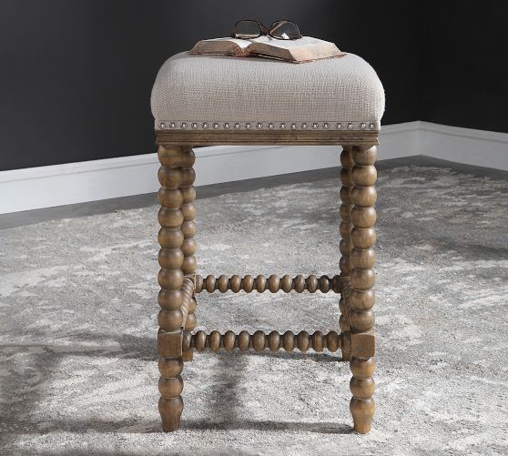 Bryce Upholstered Counter Stool | Pottery Barn