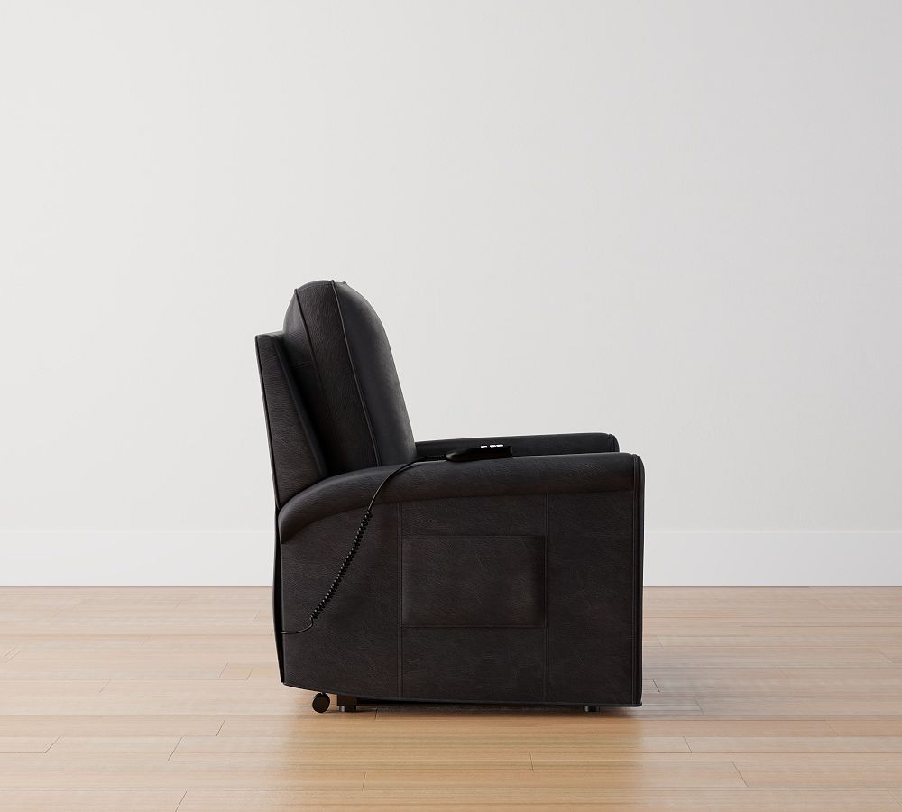 Tyler Roll Arm Leather Power Lift Recliner Pottery Barn