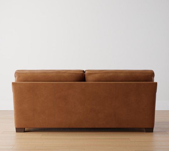 Buchanan Square Arm Leather Sleeper Sofa Pottery Barn
