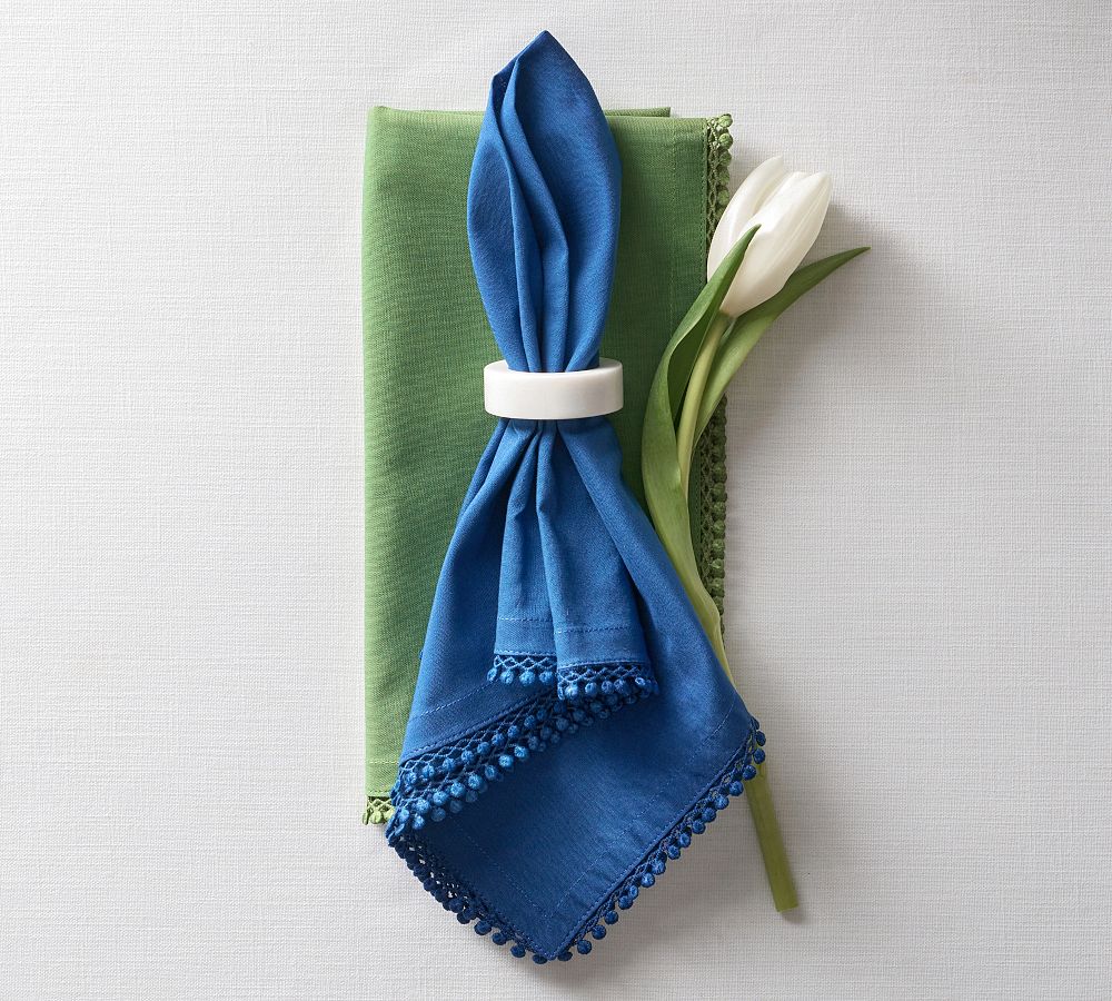 Lace Trim Organic Cotton Napkins Set of 4 Pottery Barn