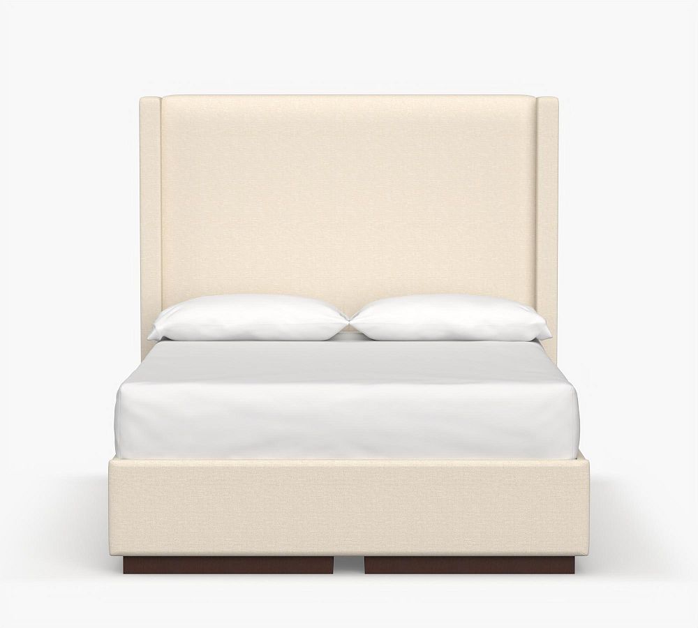 Harper Upholstered NonTufted Tall Storage Platform Bed Pottery Barn