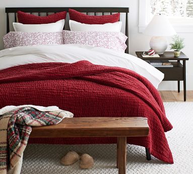 Candy Canes Percale Sheet Set | Pottery Barn