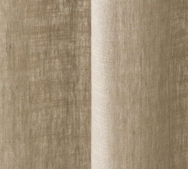 Emery Linen Grommet Light Filtering Curtain | Pottery Barn