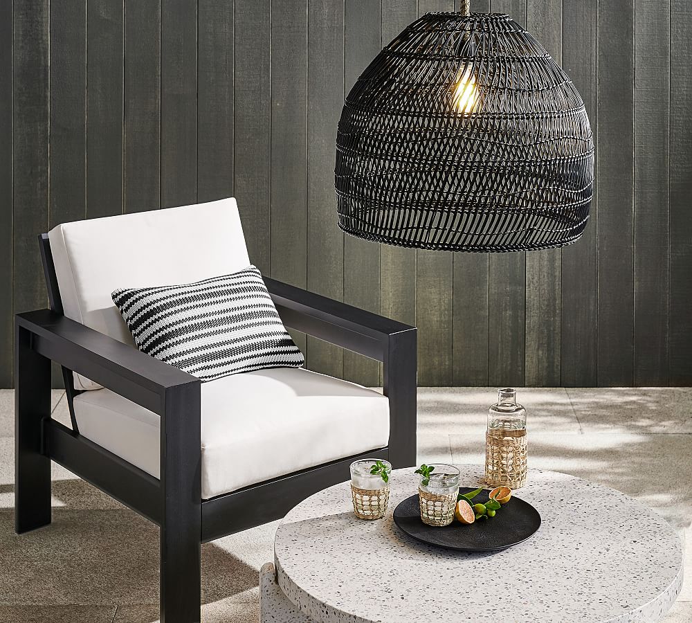 Malibu Metal Outdoor Lounge Chair Pottery Barn