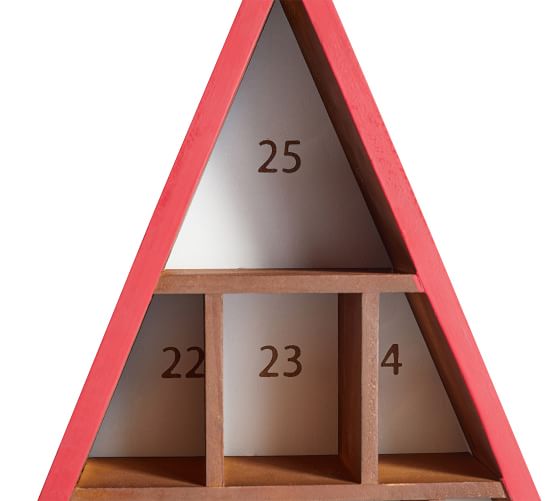 Rustic Wooden House Advent Calendar Pottery Barn