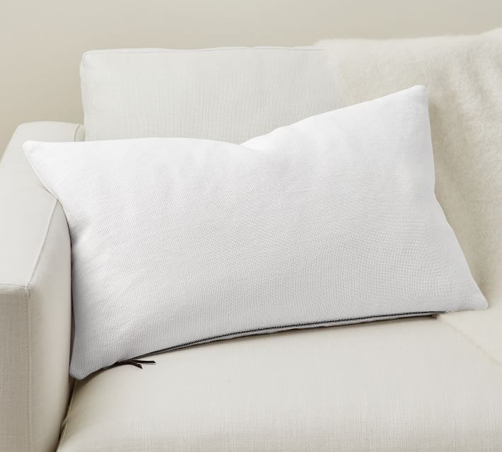 Linen Lumbar Pillow - Charcoal Stripe – Collectiv Co.
