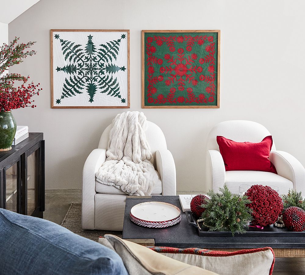 Sophie Snow Framed Quilted Artwork