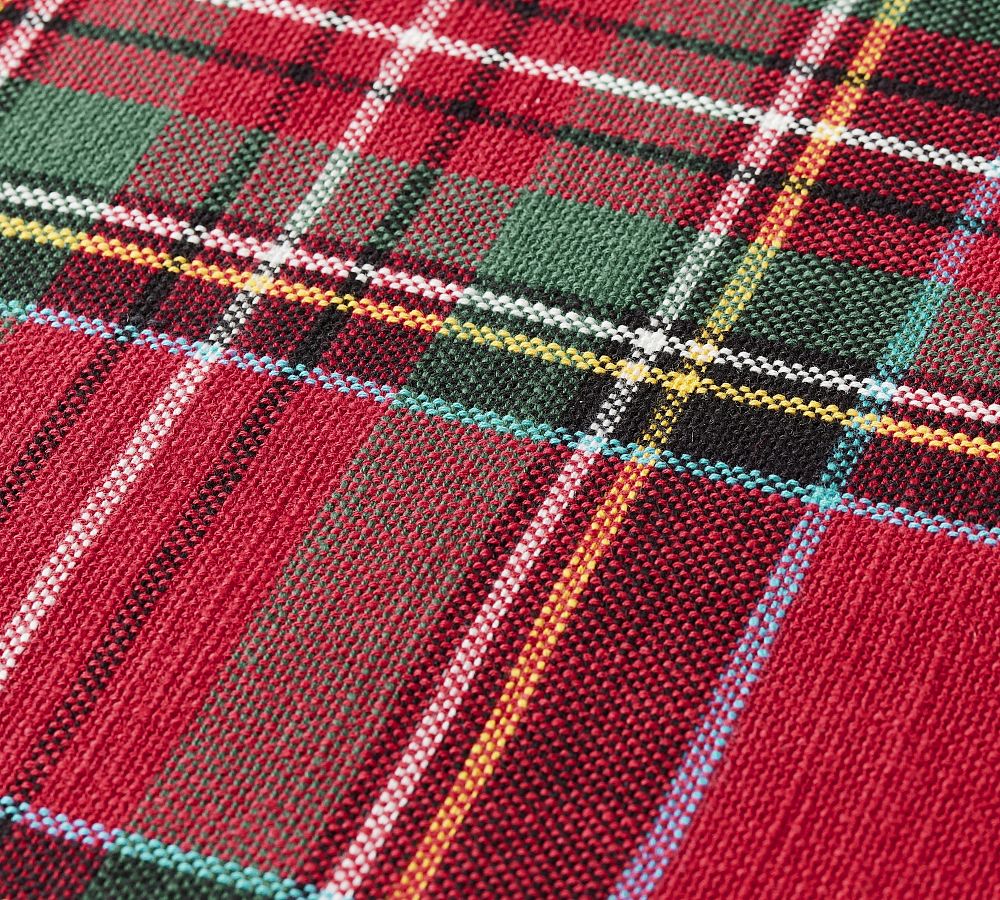 Stewart Plaid Cotton Table Runner Pottery Barn