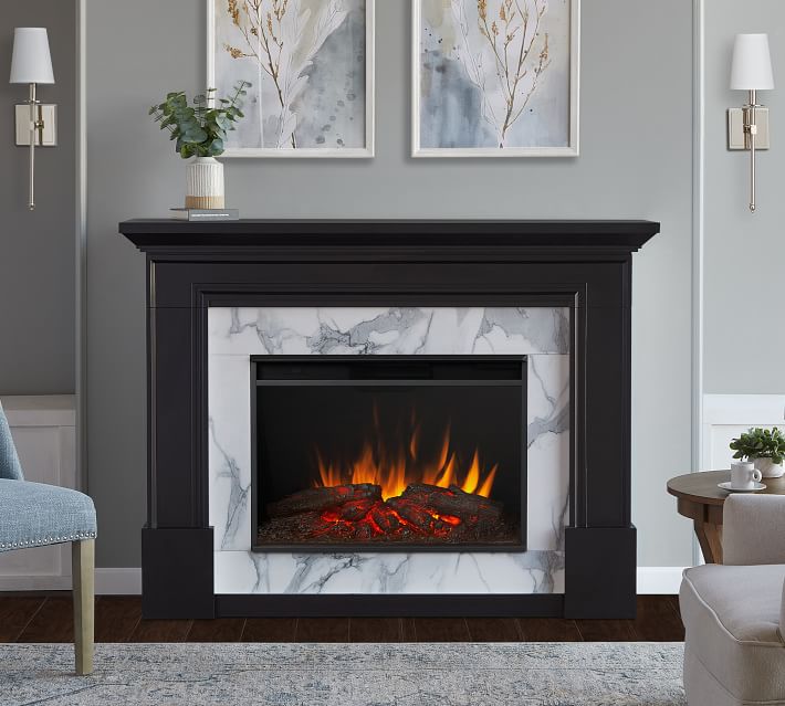 Real Flame® Mercer Grand Electric Fireplace | Pottery Barn