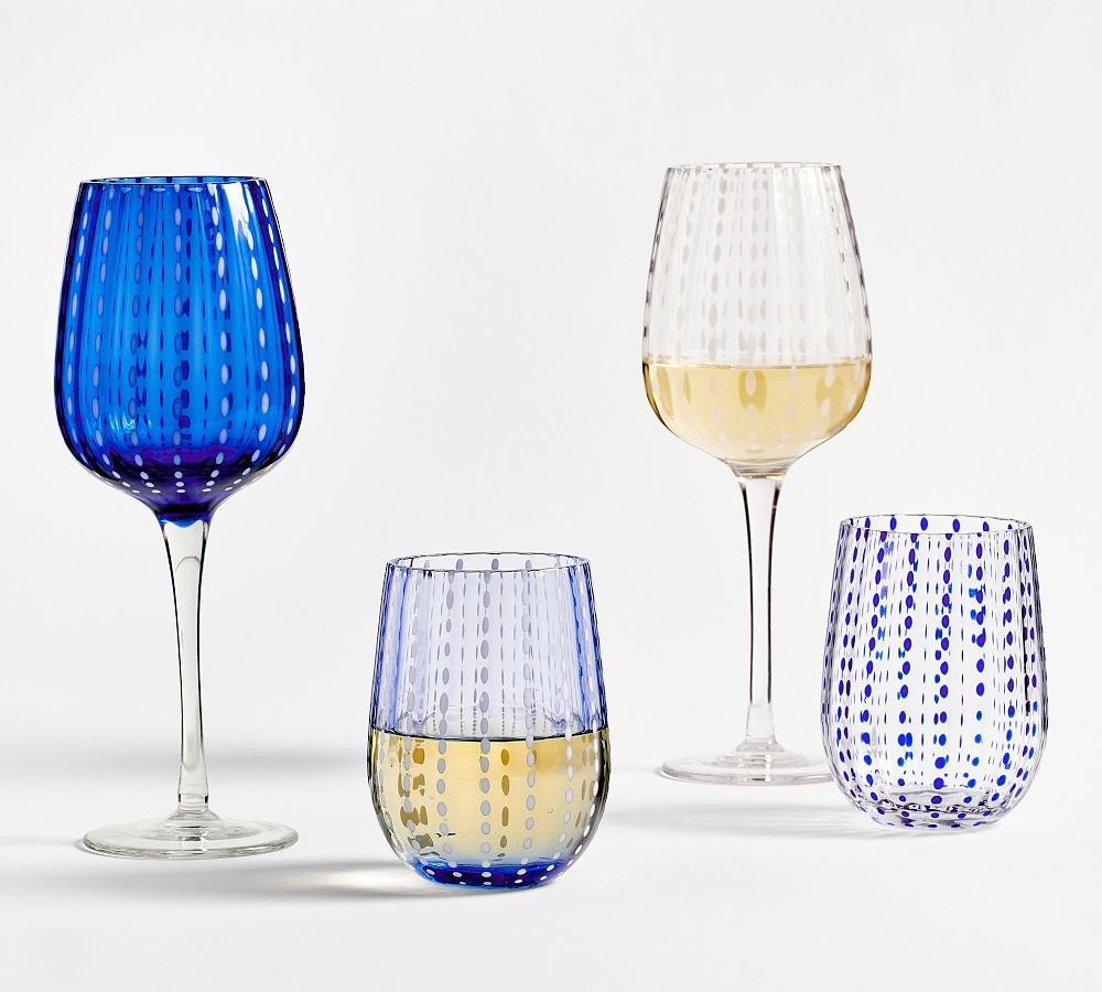 Pottery Barn Happy Hour Acrylic Wine Glasses