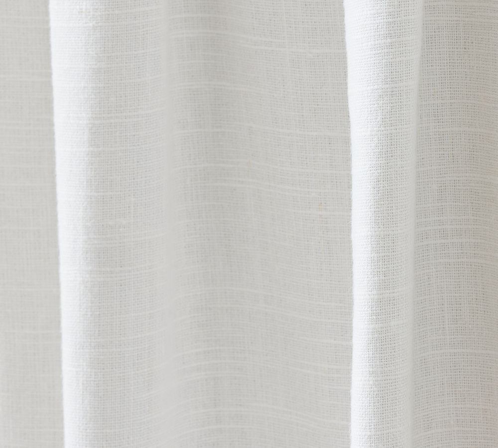 Emery Linen Pinch Pleat Blackout Curtain | Pottery Barn