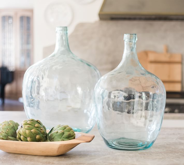 Recycled Glass Demijohn Vases