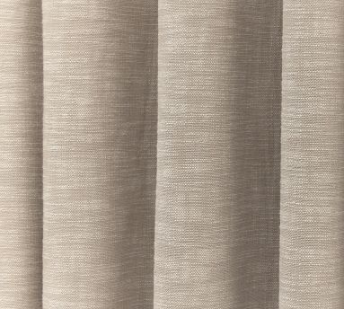 Seaton Textured Cotton Grommet Curtain | Pottery Barn