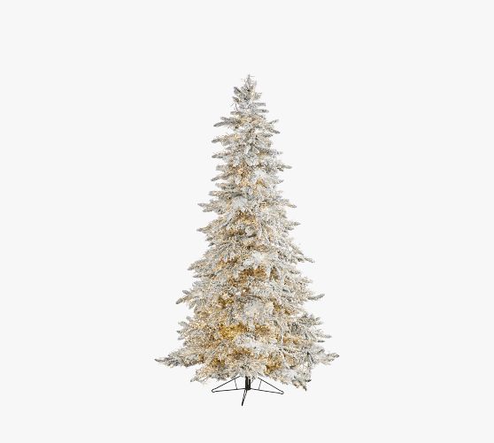 Lit Flocked Grand Northern Rocky Fir Artificial Christmas Tree