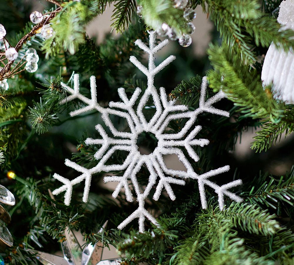 Glitter Snowflake Ornament | Pottery Barn