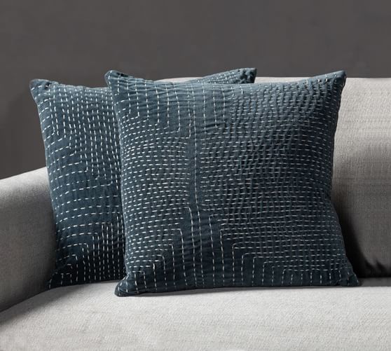 Kantha Velvet Stitch Pillow Cover Set of 2 Pottery Barn
