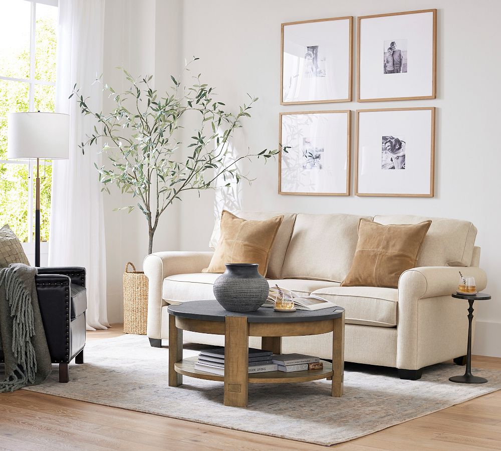 Buchanan Roll Arm Upholstered Sleeper Sofa with Memory Foam Mattress