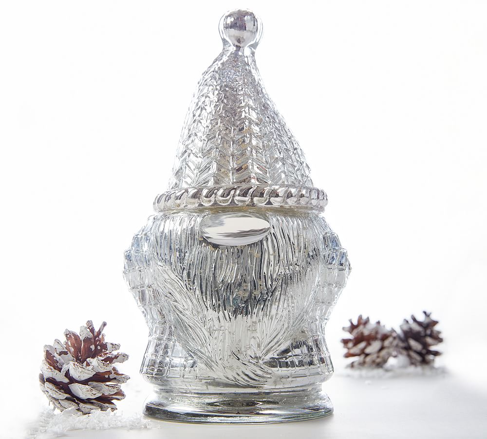 Gnome Mercury Glass Scented Candle Winter Woods Pottery Barn