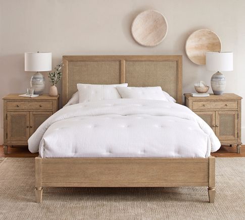 Baywood Rattan Cane and Wood Bed by World Market