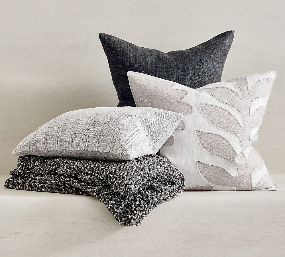 Lilo Embroidered Pillow Cover Pottery Barn