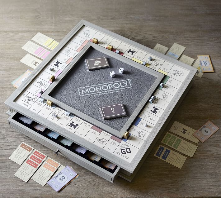 Wooden Monopoly Board Game - Luxury Edition